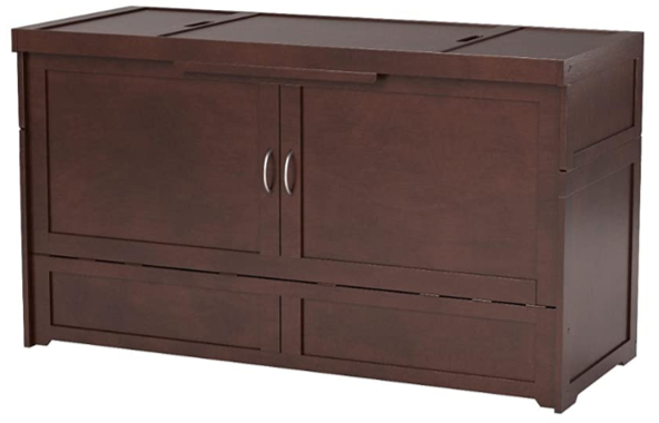 Night & Day Cube Dark Chocolate Queen Murphy Cabinet Bed In A Box