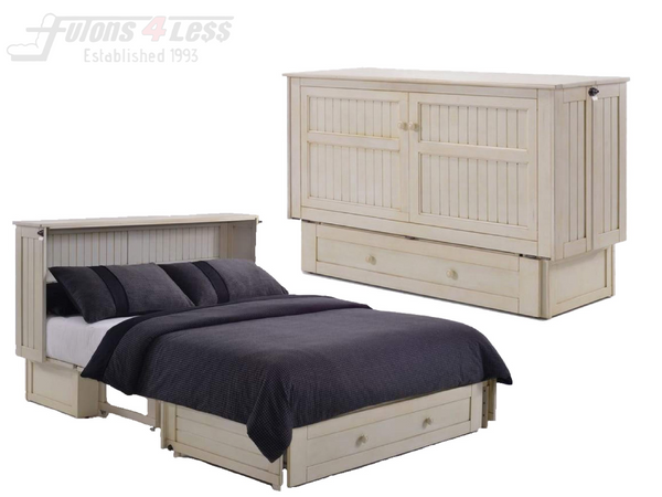 Night & Day Daisy Buttercream Queen Murphy Cabinet Bed In A Box