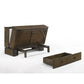 Night and Day Ranchero Antique White Murphy Cabinet Bed In A Box