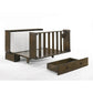 Night and Day Ranchero Antique White Murphy Cabinet Bed In A Box