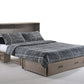 Poppy Brushed Driftwood Queen Murphy Cabinet Bed - Futons 4 Less