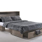 Poppy Brushed Driftwood Queen Murphy Cabinet Bed - Futons 4 Less