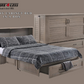 Night & Day Poppy Brushed Driftwood Queen Murphy Cabinet Bed In A Box