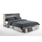 Night and Day Ranchero Antique White Murphy Cabinet Bed In A Box