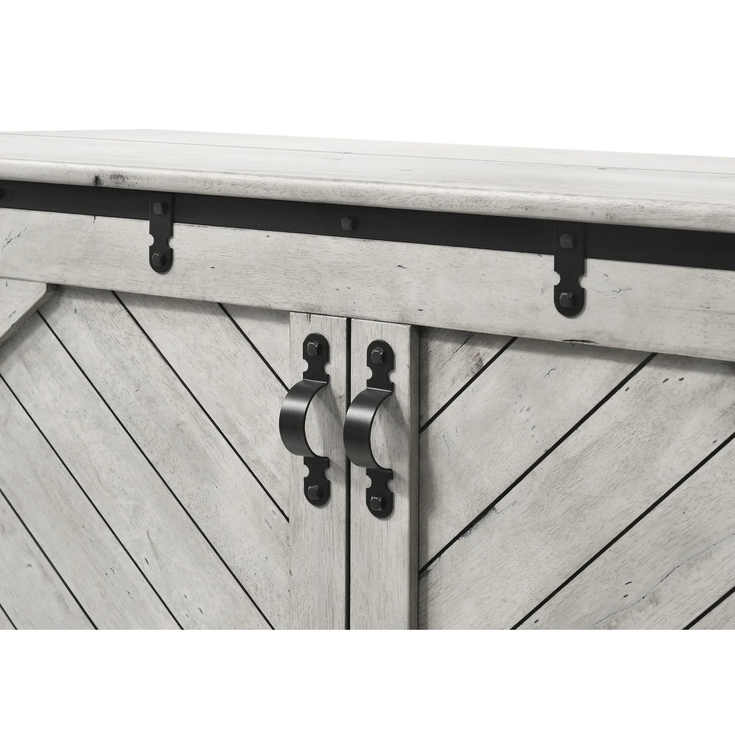 Night and Day Ranchero Antique White Murphy Cabinet Bed In A Box