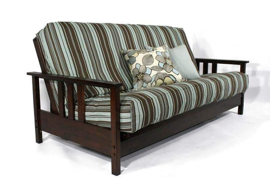 Durango Dark Cherry Queen Wall Hugger Futon Frame - Futons 4 Less