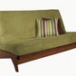 Dillon Warm Cherry Queen Wall Hugger Futon Frame (KD) - Futons 4 Less
