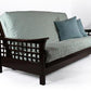 Trelli Black Walnut Queen Wall Hugger Futon Frame (KD) - Futons 4 Less