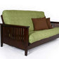Denali Warm Cherry Queen Wall Hugger Futon Frame (KD) - Futons 4 Less