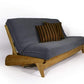 Dillon Natural Full Wall Hugger Futon Frame - Futons 4 Less