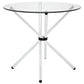 Baton Round Dining Table Clear by Modway