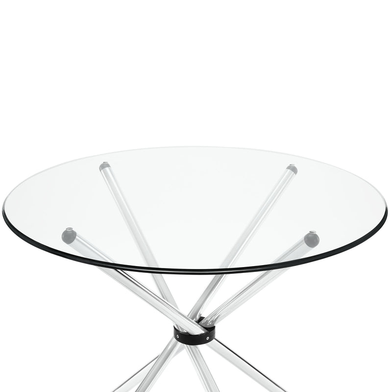 Baton Round Dining Table Clear by Modway