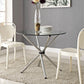 Baton Round Dining Table Clear by Modway