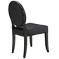 Button Dining Side Chair (Set of 2) Black by Modway
