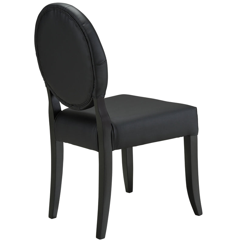 Button Dining Side Chair Set of 4 Black by Modway