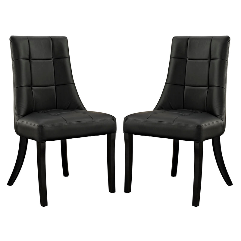 Noblesse Vinyl Dining Chair Set of 2 by Modway
