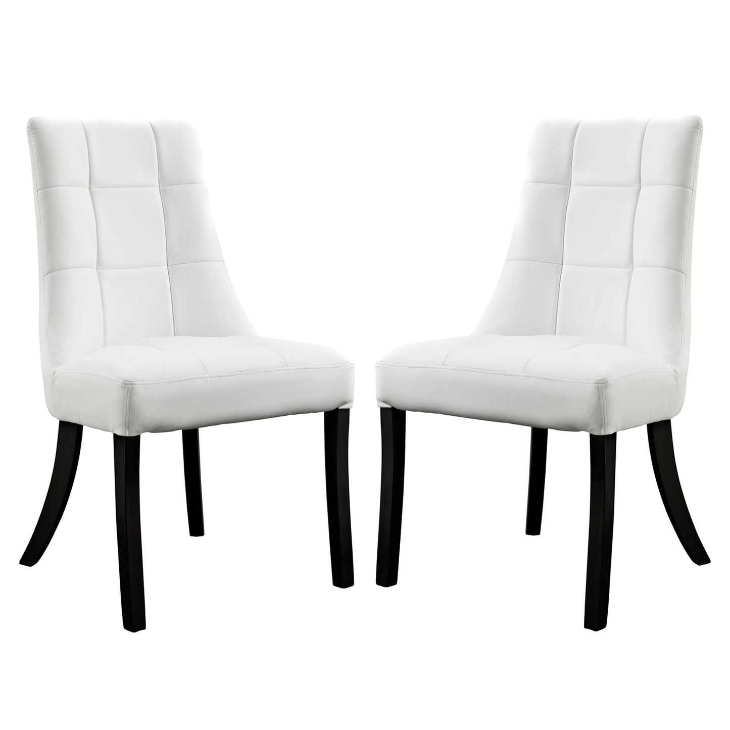 Noblesse Vinyl Dining Chair Set of 2 by Modway