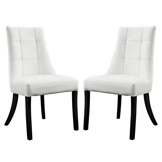 Noblesse Vinyl Dining Chair Set of 2 by Modway