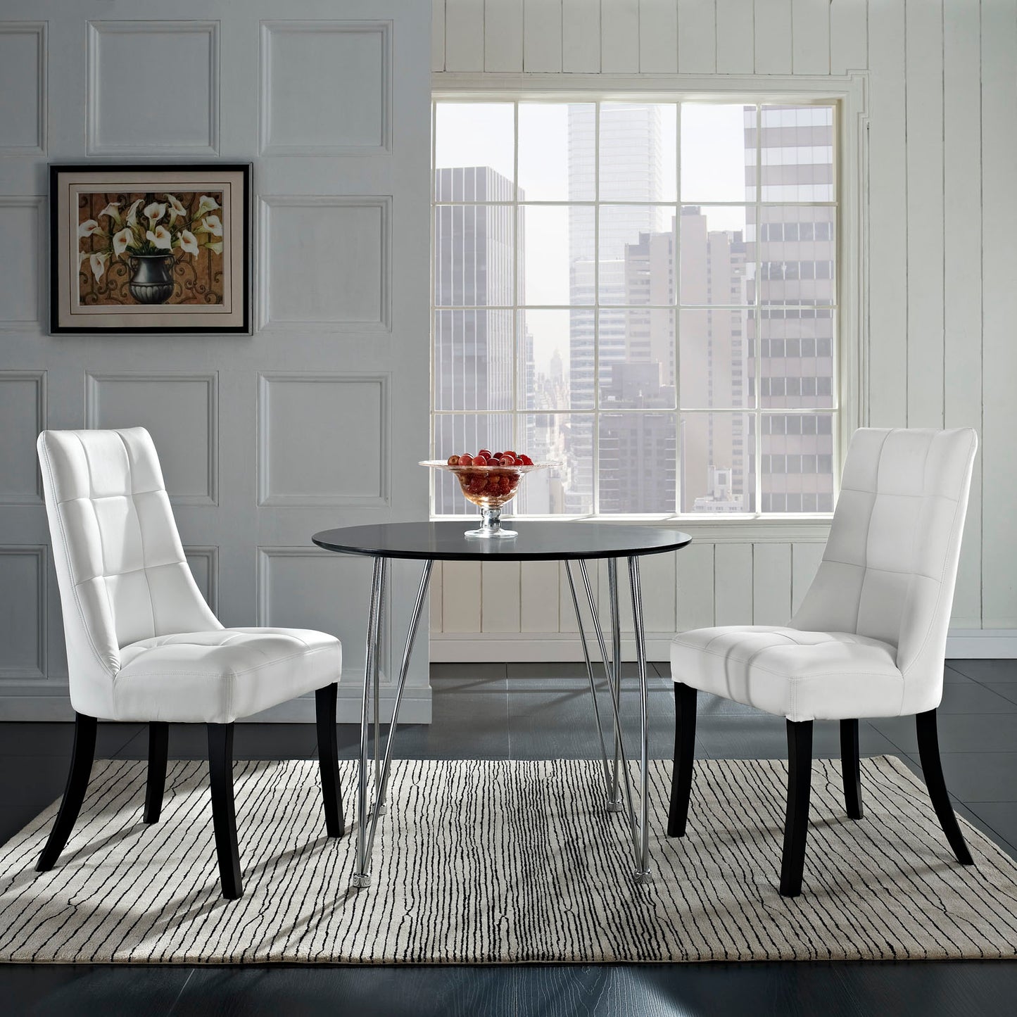 Noblesse Vinyl Dining Chair Set of 2 by Modway