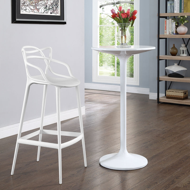 Entangled Bar Stool White by Modway