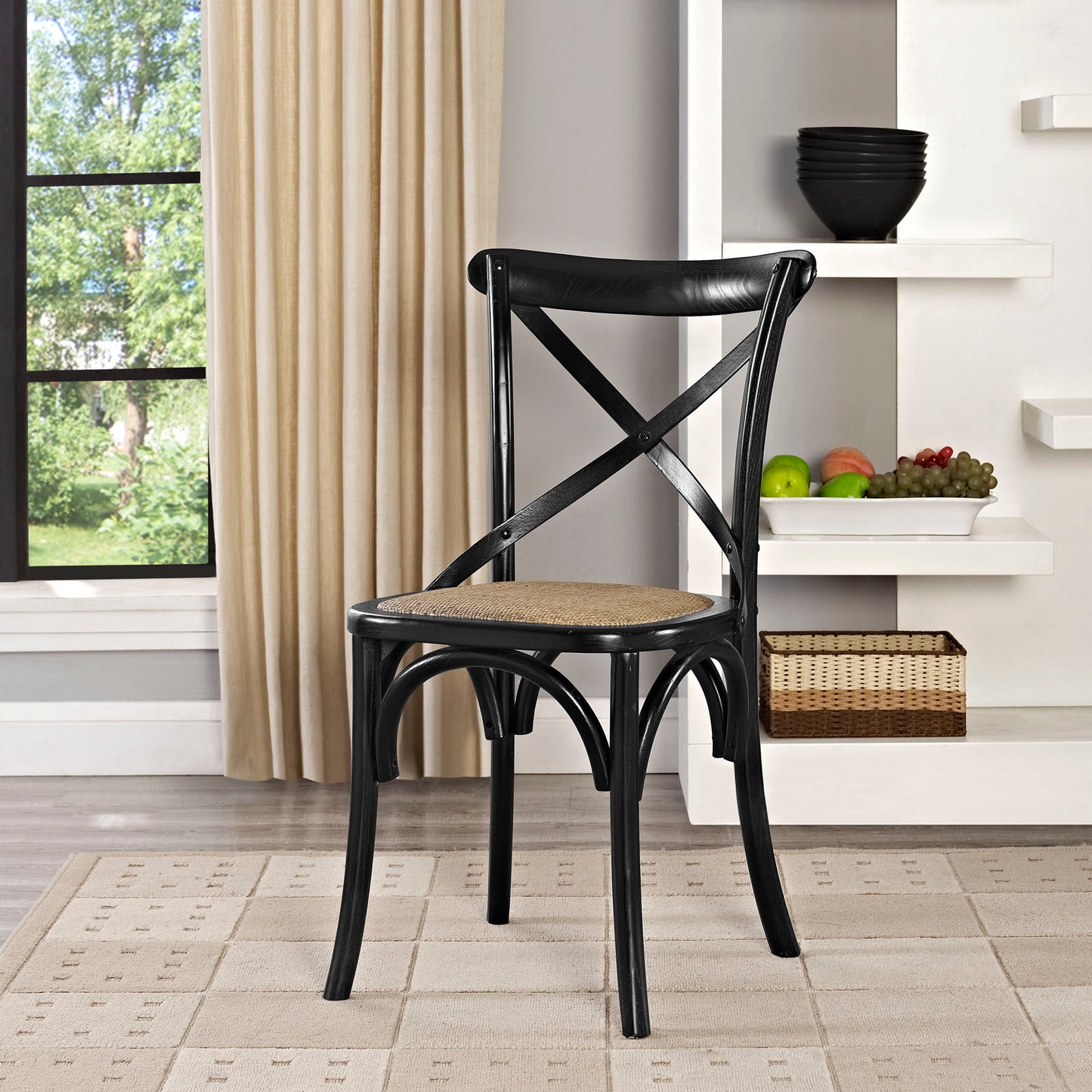 Gear Dining Side Chair Black by Modway