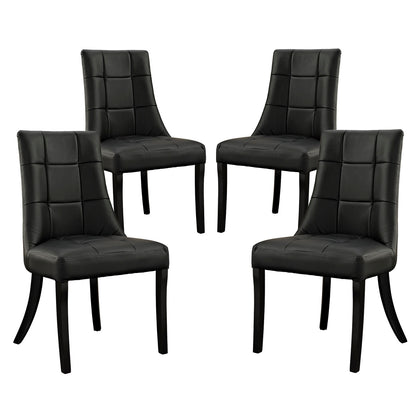 Noblesse Vinyl Dining Chair Set of 4 by Modway