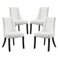 Noblesse Vinyl Dining Chair Set of 4 by Modway