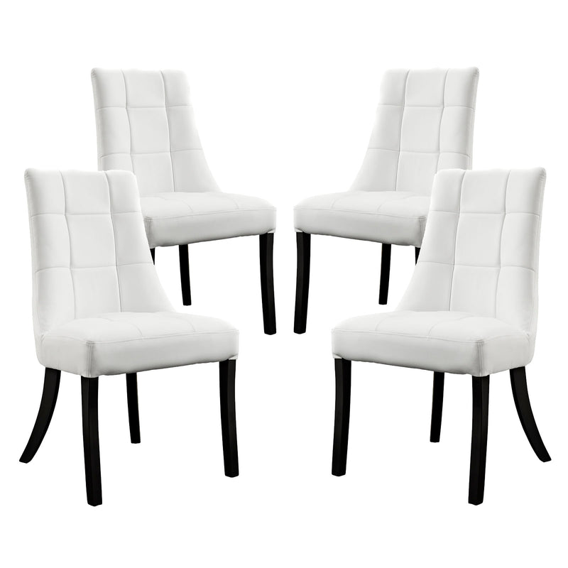 Noblesse Vinyl Dining Chair Set of 4 by Modway