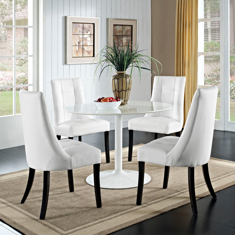 Noblesse Vinyl Dining Chair Set of 4 by Modway