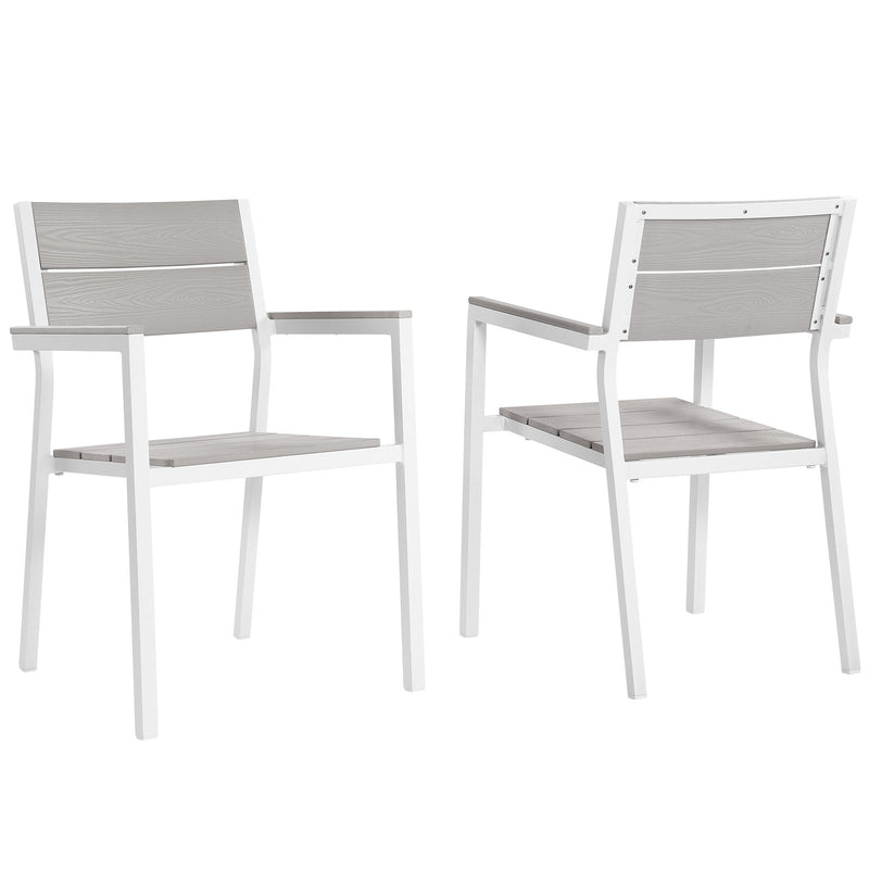 Maine Dining Armchair Outdoor Patio Set of 2 by Modway