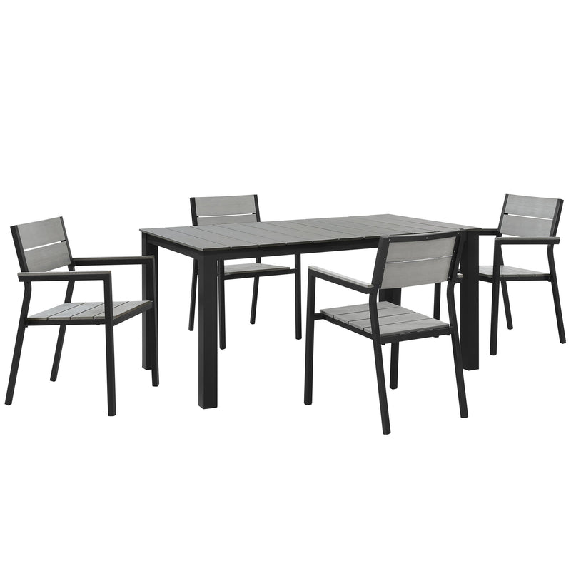Maine 5 Piece Outdoor Patio Dining Set by Modway