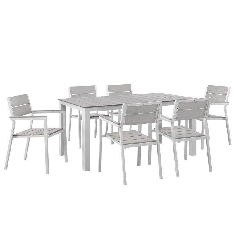 Maine 7 Piece Outdoor Patio Dining Set by Modway