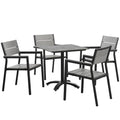 Maine 5 Piece Outdoor Patio Dining Set Arm Chairs by Modway