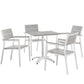 Maine 5 Piece Outdoor Patio Dining Set Arm Chairs by Modway