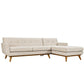 Engage Right-Facing Upholstered Fabric Sectional Sofa by Modway