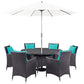 Convene 8 Piece Outdoor Patio Dining Set by Modway