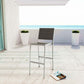 Shore Outdoor Patio Aluminum Armless Bar Stool Silver Gray by Modway