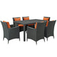 Sojourn 7 Piece Outdoor Patio Sunbrella Dining Set by Modway