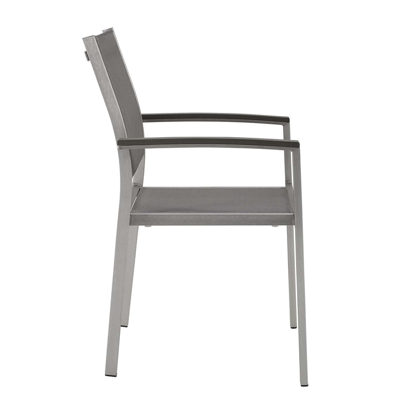 Shore Dining Chair Outdoor Patio Aluminum Set of 2 by Modway