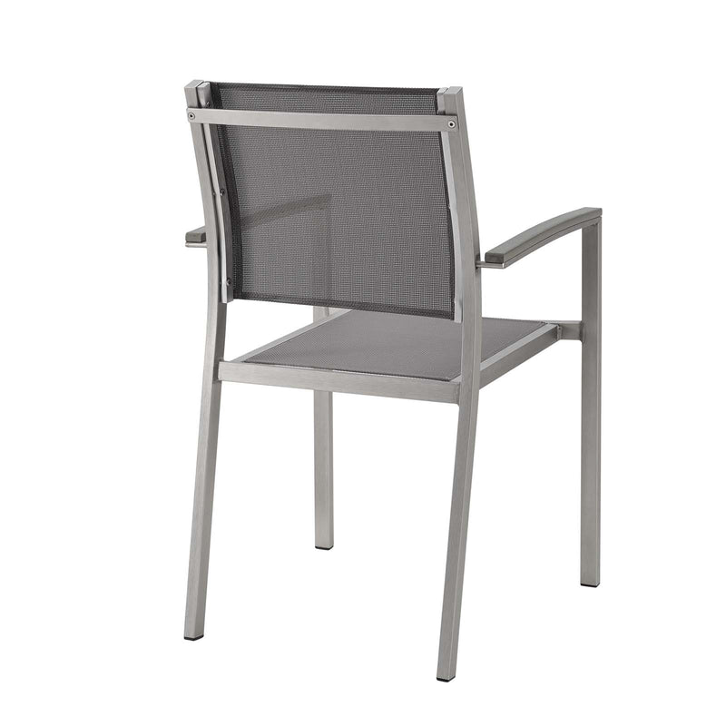 Shore Dining Chair Outdoor Patio Aluminum Set of 2 by Modway