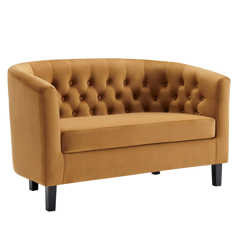 Prospect Velvet Loveseat | Polyester by Modway