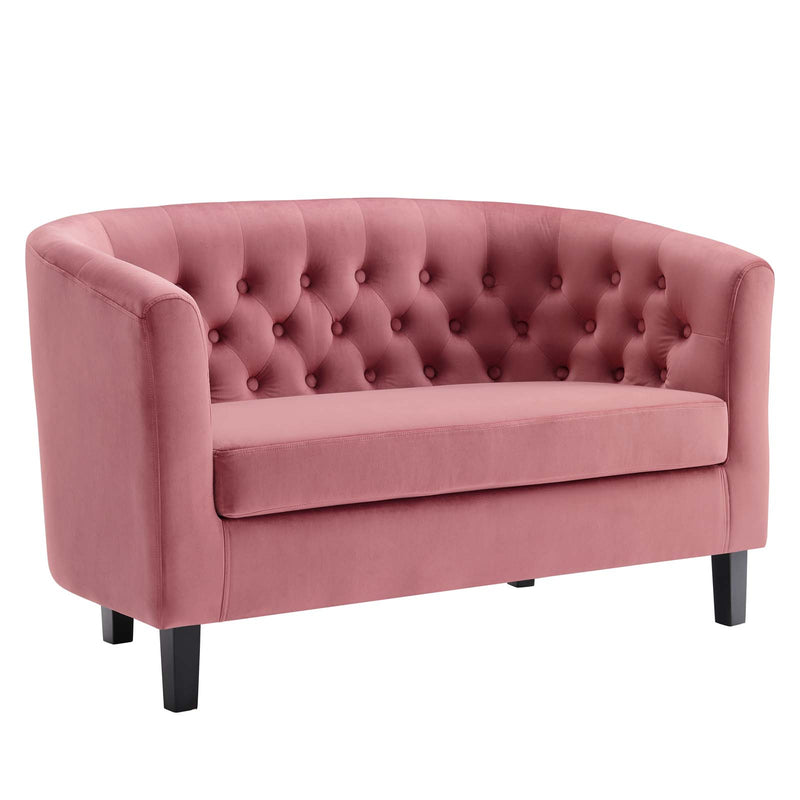 Prospect Velvet Loveseat | Polyester by Modway