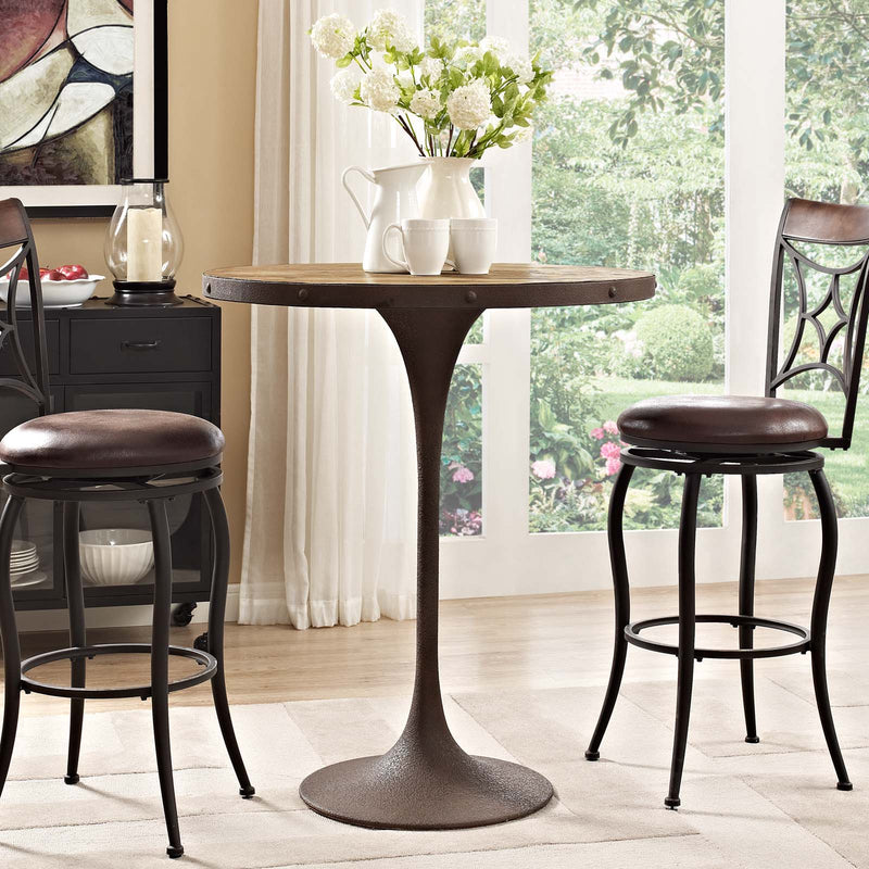 Drive Wood Bar Table Brown by Modway