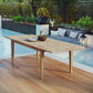Marina Extendable Outdoor Patio Teak Dining Table Natural by Modway