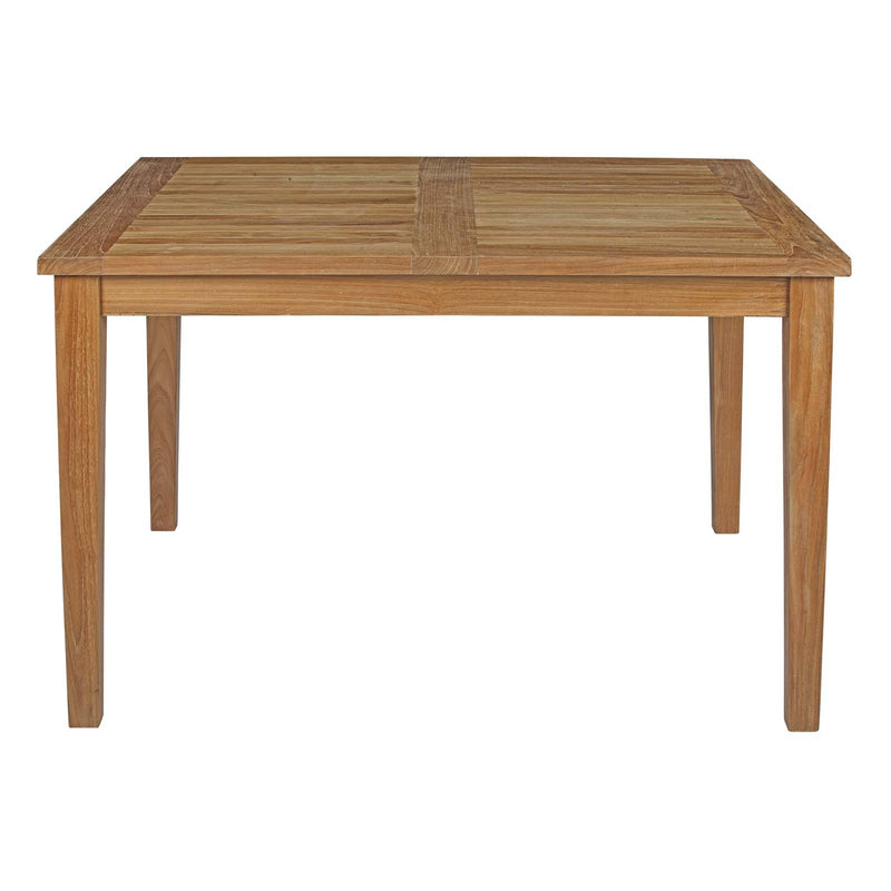 Marina Outdoor Patio Teak Dining Table Natural by Modway
