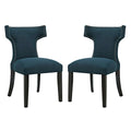 Curve Dining Side Chair Fabric Set of 2 | Polyester by Modway