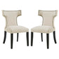Curve Dining Side Chair Fabric Set of 2 | Polyester by Modway
