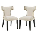 Curve Dining Side Chair Fabric Set of 2 | Polyester by Modway