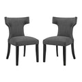 Curve Dining Side Chair Fabric Set of 2 | Polyester by Modway