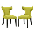 Curve Dining Side Chair Fabric Set of 2 | Polyester by Modway